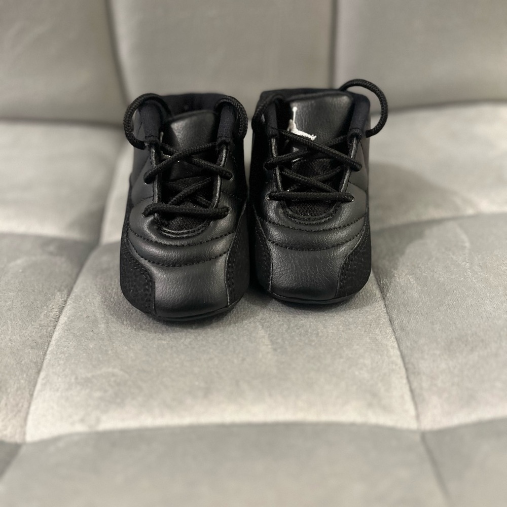 Jordan 12’s Black Baby Walker Shoes